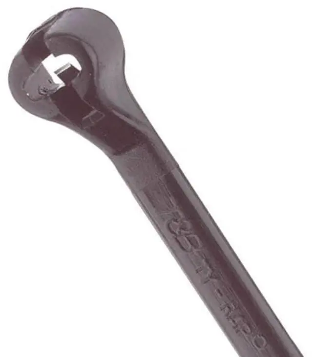 Main image of Ty-Rap Cable Tie, 8 in L, 2 in Max Bundle Dia., Black, Nylon 6/6, 18 lb Strength, 1000 PK TY232MX - 1 Each