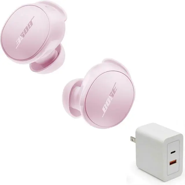 Main image of QuietComfort Earbuds Bundle with Fast Charger - True Wireless Bluetooth Earbuds with Active Noise Cancellation and Mic, USB-C Charging, IPX4 Rating, Up to 8.5 Hours of Playtime, (Petal Pink)