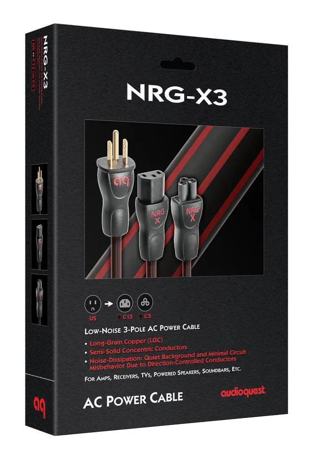 Alt view image 2 of 6 - NRG-X3 Power Cable (2m, 1 x C13 > 1 x 3-Prong Wall Plug)