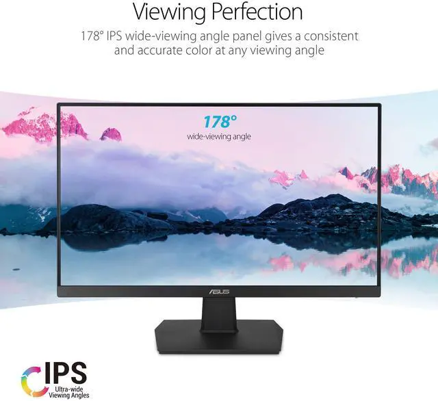 Alt view image 3 of 7 - 27 Inch Desktop Monitor - Full HD (1920 x 1080), IPS, 75Hz, Adaptive-Sync, HDMI, D-Sub, Frameless - VA27EHE | HDMI, 75Hz, 27 Inch, IPS, Adaptive-Sync, D-Sub, Frameless