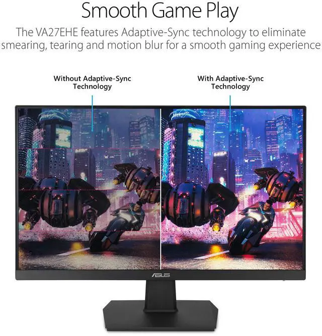 Alt view image 4 of 7 - 27 Inch Desktop Monitor - Full HD (1920 x 1080), IPS, 75Hz, Adaptive-Sync, HDMI, D-Sub, Frameless - VA27EHE | HDMI, 75Hz, 27 Inch, IPS, Adaptive-Sync, D-Sub, Frameless
