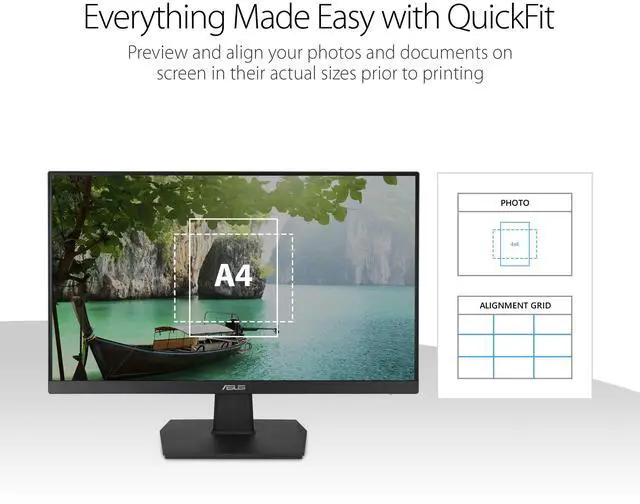Alt view image 5 of 7 - 27 Inch Desktop Monitor - Full HD (1920 x 1080), IPS, 75Hz, Adaptive-Sync, HDMI, D-Sub, Frameless - VA27EHE | HDMI, 75Hz, 27 Inch, IPS, Adaptive-Sync, D-Sub, Frameless
