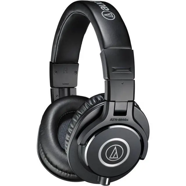 Alt view image 2 of 7 - ATH-M40x Professional Monitor Headphones Bundle with Black Ear Headphones Stand + USB-C Headphone Adapter w/DAC + Cleaning Cloth (4 Items)