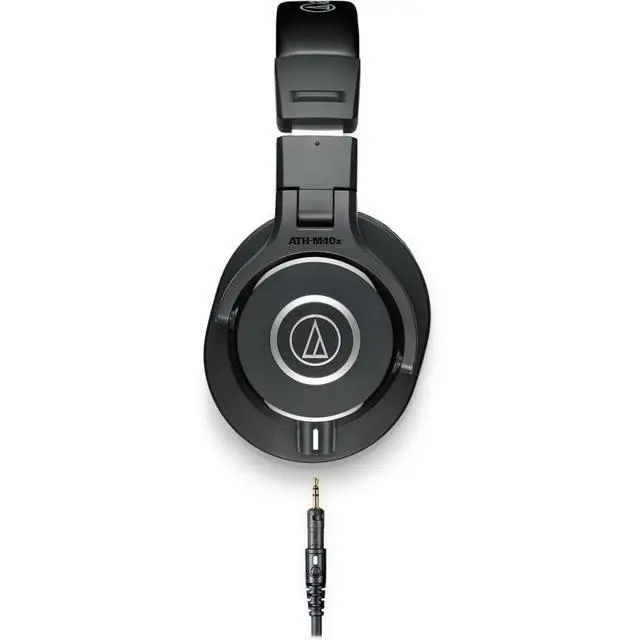 Alt view image 3 of 7 - ATH-M40x Professional Monitor Headphones Bundle with Black Ear Headphones Stand + USB-C Headphone Adapter w/DAC + Cleaning Cloth (4 Items)