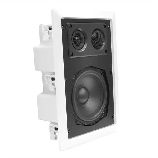 Alt view image 3 of 7 - Ceiling Wall Mount Enclosed Speaker - 400 Watt Stereo In-wall / In-ceiling 8" Enclosed Full Range Deep Bass Speaker System - 50Hz-20kHz Frequency Response, 4-8 Ohm, Flush Mount - PDIW87 White