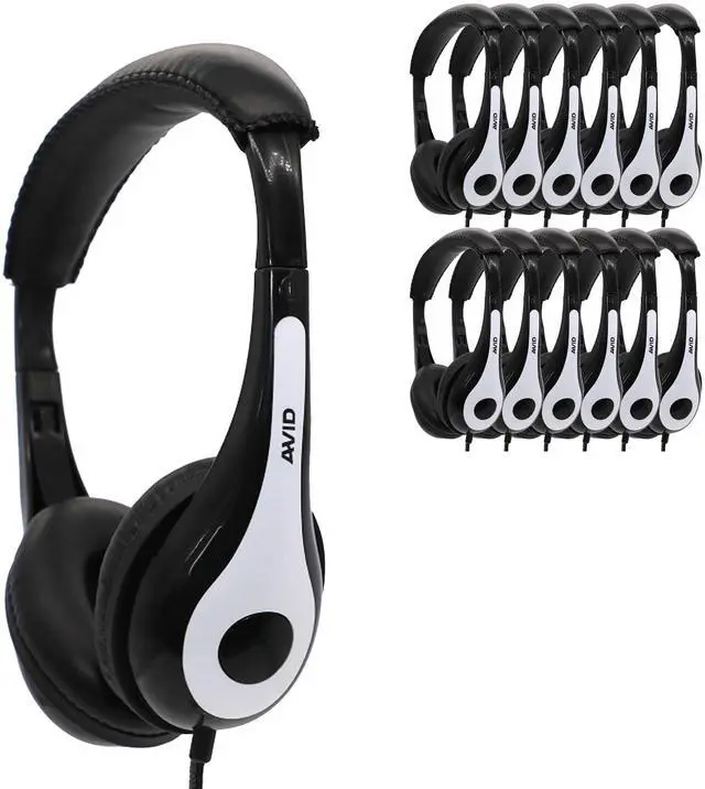 Main image of Products AE-35 White Classroom Personal Headphones with 3.5mm Plug, No Mic (12 Pack)