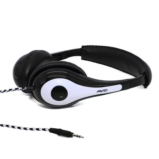 Alt view image 2 of 7 - Products AE-35 White Classroom Personal Headphones with 3.5mm Plug, No Mic (12 Pack)