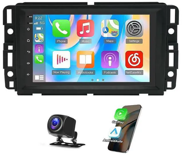 Main image of Android 13 Double Car Stereo for Chevy Traverse 2009-2014 w/Wireless Carplay Android Auto, 7 Inch Car Radio Receiver GPS Bluetooth WiFi SWC BT Backup Camera Mic, 2+32G