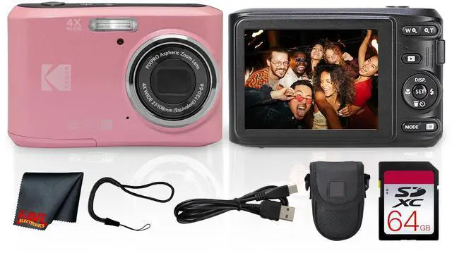Main image of PIXPRO FZ45 16MP 4X Zoom Digital Camera (FZ45PK) + Case Bundle | For Travel, Family & Everyday Photography | Wide-Angle Lens | Full HD Video | 4x Optical Zoom + 64GB Memory Card + More