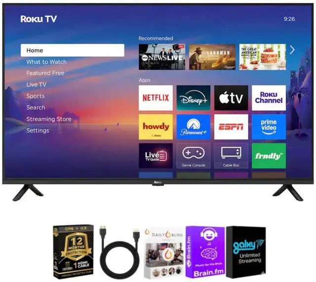 Main image of 43" Select Series 4K Smart TV HDMI CPS Streaming Bundle 2026 | 43" 4K Smart TV with HDMI Cable, Streaming Bundle & 12 Month CPS