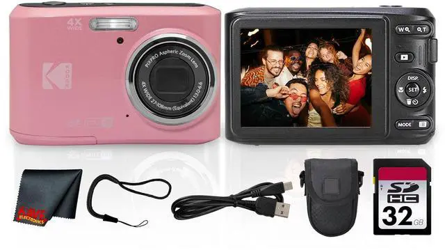 Main image of PIXPRO FZ45 16MP 4X Zoom Digital Camera (FZ45PK) Bundle | For Travel, Family & Everyday Photography | Wide-Angle Lens | Full HD Video | 4x Optical Zoom + 32GB Memory Card + Case