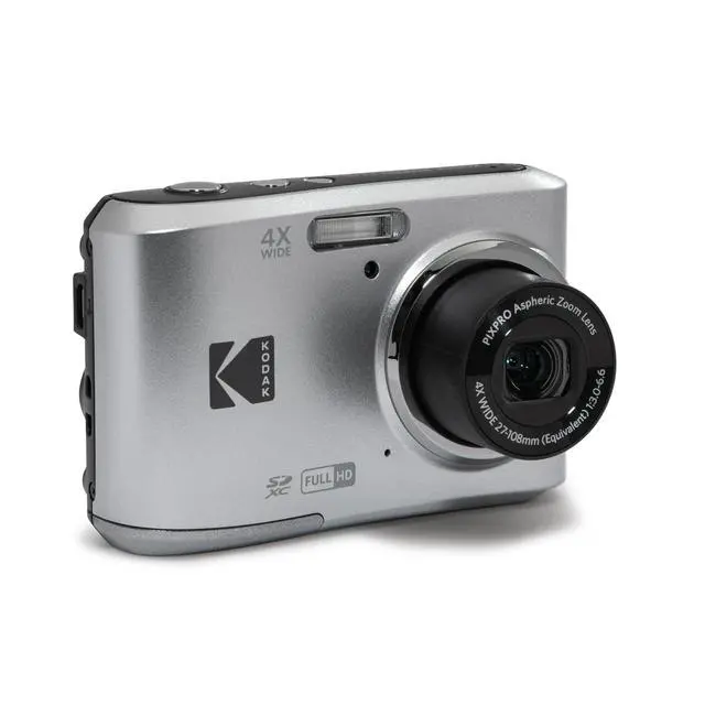 Alt view image 7 of 7 - PIXPRO FZ45 4X Zoom Camera (Silver) (FZ45SR) + Cleaning Cloth Bundle | For Travel, Family & Everyday Photography | Wide-Angle Lens | Full HD Video | 16MP | 4x Optical Zoom + 128GB Memory Card