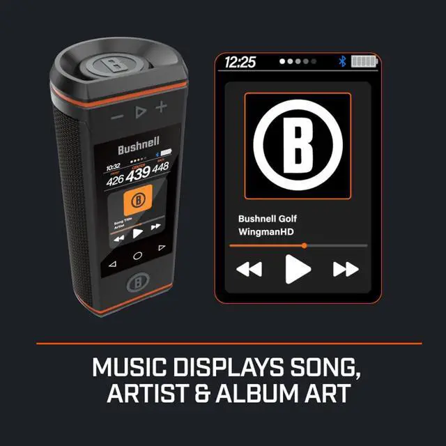 Alt view image 3 of 7 - Bushnell Golf Wingman HD GPS Speaker with Color Touchscreen, Audible and Visual Front/Center/Back with Powerful 360 Degree Audio, Hazard Distances. Full Hole View and Signature Series Power Bundle