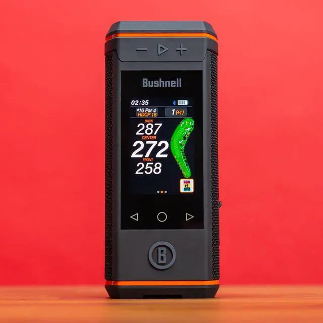 Alt view image 2 of 7 - Bushnell Golf Wingman HD GPS Speaker with Color Touchscreen, Audible and Visual Front/Center/Back with Powerful 360 Degree Audio, Hazard Distances. Full Hole View and Signature Series Power Bundle