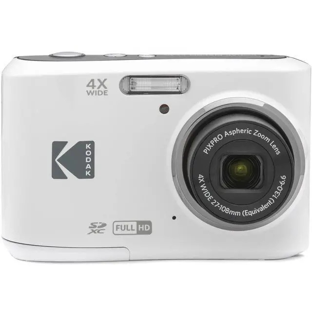 Alt view image 3 of 7 - PIXPRO FZ45-BK 16MP Digital Camera 4X Optical Zoom 27mm Wide Angle 1080P Full HD Video 2.7" LCD Vlogging Camera, Bundle with Camera Case and 32GB SD Card (White)
