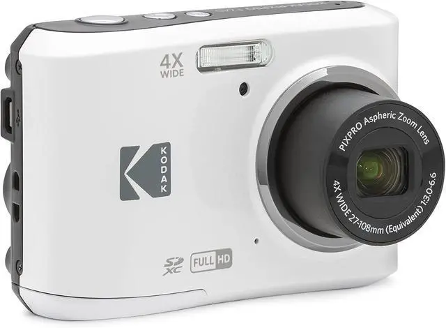 Alt view image 5 of 7 - PIXPRO FZ45-BK 16MP Digital Camera 4X Optical Zoom 27mm Wide Angle 1080P Full HD Video 2.7" LCD Vlogging Camera, Bundle with Camera Case and 32GB SD Card (White)