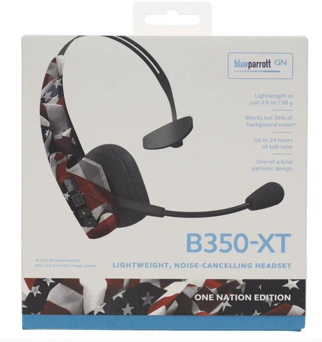 Alt view image 3 of 5 - B350XTFLAGON One Nation Traditional Noise Cancelling Bluetooth Headset - Flag Design