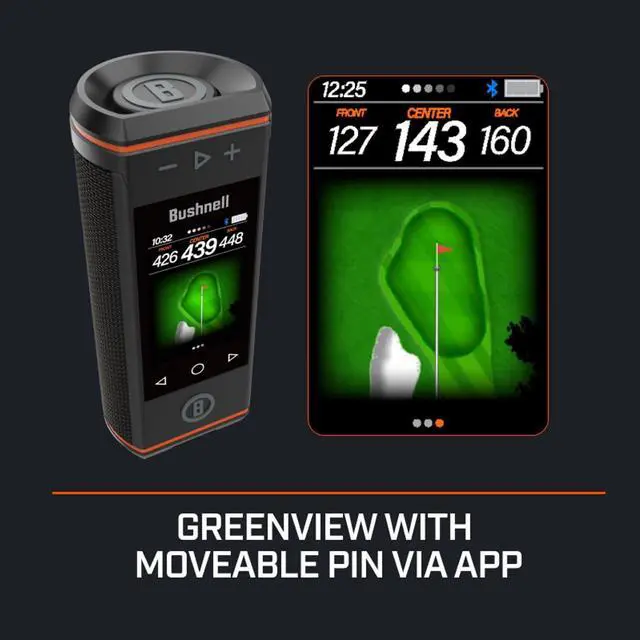 Alt view image 4 of 7 - Bushnell Golf Wingman HD GPS Speaker with Color Touchscreen, Audible and Visual Front/Center/Back with Powerful 360 Degree Audio, Hazard Distances. Full Hole View and Signature Series Power Bundle