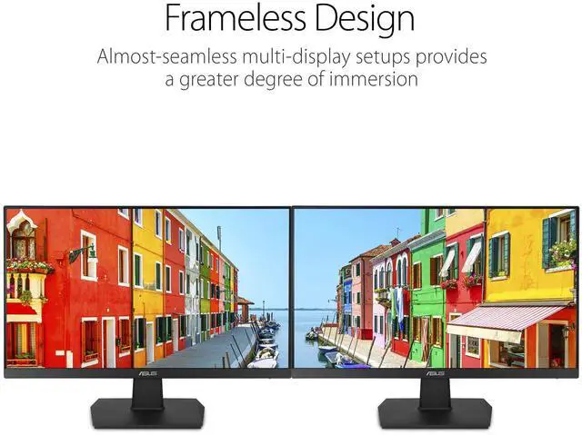 Alt view image 4 of 7 - 24 Inch Desktop Monitor - 75Hz, Full HD (1920x1080), IPS, Frameless, Adaptive-Sync, Eye Care, HDMI, D-Sub DVI-D - VA24EHE