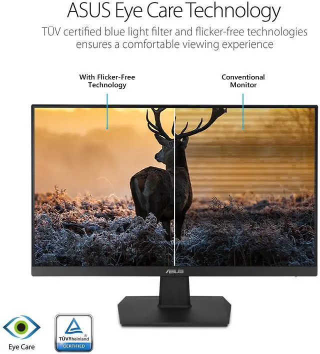 Alt view image 5 of 7 - 24 Inch Desktop Monitor - 75Hz, Full HD (1920x1080), IPS, Frameless, Adaptive-Sync, Eye Care, HDMI, D-Sub DVI-D - VA24EHE