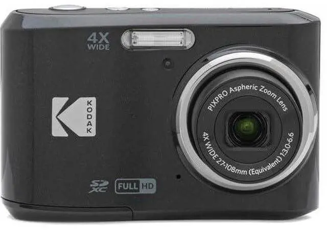 Alt view image 2 of 5 - Kodak PIXPRO FZ45 Digital Camera, 16MP Compact Point & Shoot, 4X Optical Zoom, 27mm Wide Angle Lens, 1080P Full HD Video, Black + Camera Case & 32GB SD Card