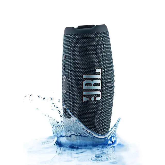 Alt view image 6 of 6 - Charge 5 Wireless Bluetooth Speaker (Blue) | Rugged IP67 Waterproof Outdoor Audio with Deep Bass & 20H Playtime | Includes Protective Travel Case for Beach, Hiking, Camping, and More