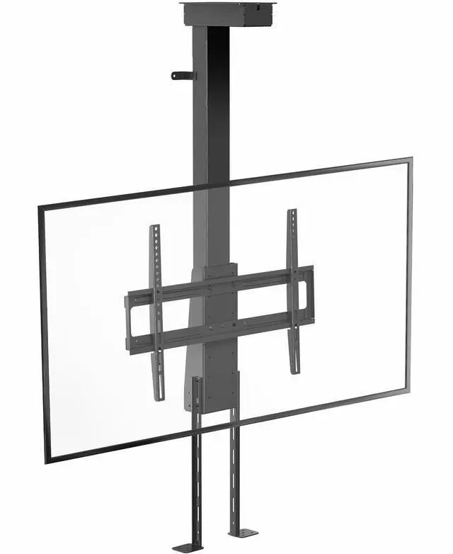 Main image of Black Drop Down Ceiling TV Mount for 43 to 88 in Screens, MOUNT-E-DN88 | Motorized Flip Down TV Mount, Electric Television Bracket with Remote Control, Compact Design for Enclosures, Holds 132 lbs