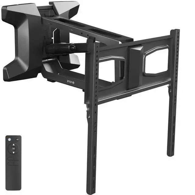 Main image of Motorized TV Wall Mount for 37 to 70 inch Screen up to 77 lbs, Above Fireplace Height Adjustable Electric Pull Down Mantel Bracket, Black, MOUNT-E-M070R