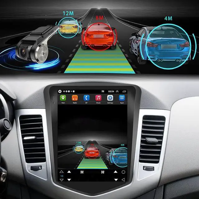 Alt view image 6 of 7 - Car Radio Stereo for Chevy Cruze 2009 2010 2011 2012 2013 2014 2015 Android 13 9.7 Inch Screen Car in-Dash GPS Navigation RAM 2GB ROM 64GB with Carplay WiFi Free Camera
