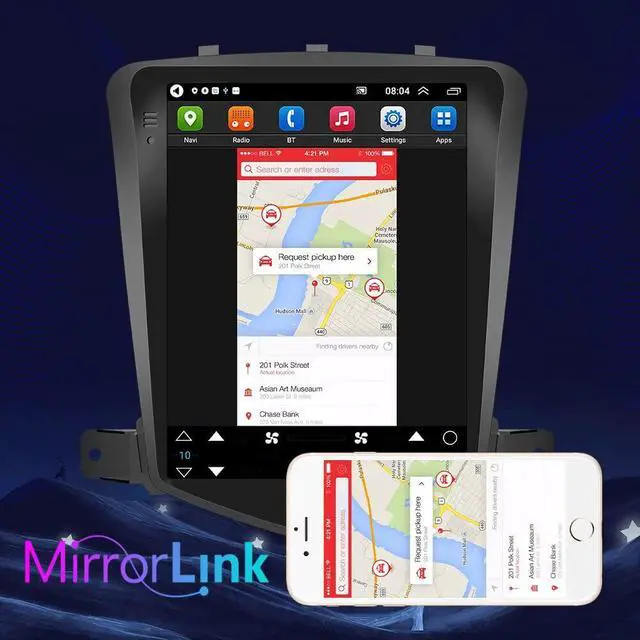 Alt view image 7 of 7 - Car Radio Stereo for Chevy Cruze 2009 2010 2011 2012 2013 2014 2015 Android 13 9.7 Inch Screen Car in-Dash GPS Navigation RAM 2GB ROM 64GB with Carplay WiFi Free Camera