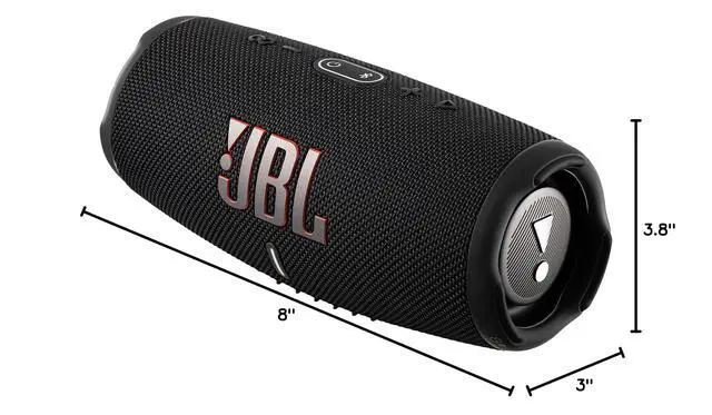 Alt view image 7 of 7 - Charge 5 Wireless Bluetooth Speaker (Black) | Rugged IP67 Waterproof Outdoor Audio with Deep Bass & 20H Playtime | Includes Protective Travel Case for Beach, Hiking, Camping, and More