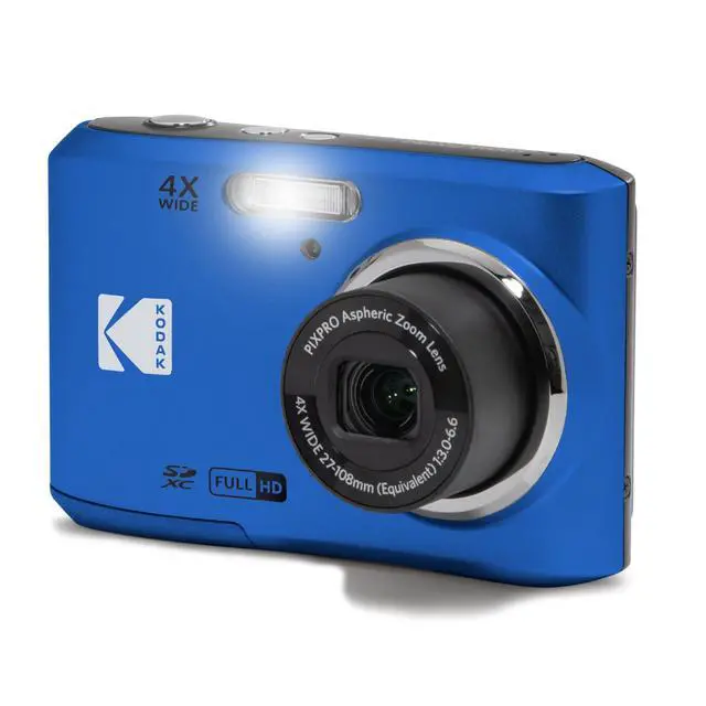 Alt view image 3 of 7 - PIXPRO FZ45 Friendly Zoom 16MP Full HD Digital Camera, Bundle with 32GB Memory Card and Camera Bag, Flexible Tripod, and Card Reader (Blue)