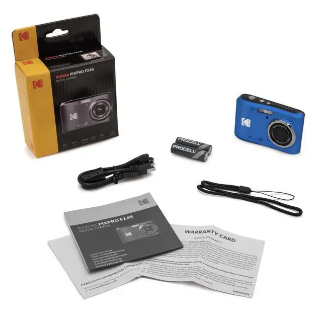 Alt view image 2 of 7 - PIXPRO FZ45 Friendly Zoom 16MP Full HD Digital Camera, Bundle with 32GB Memory Card and Camera Bag, Flexible Tripod, and Card Reader (Blue)
