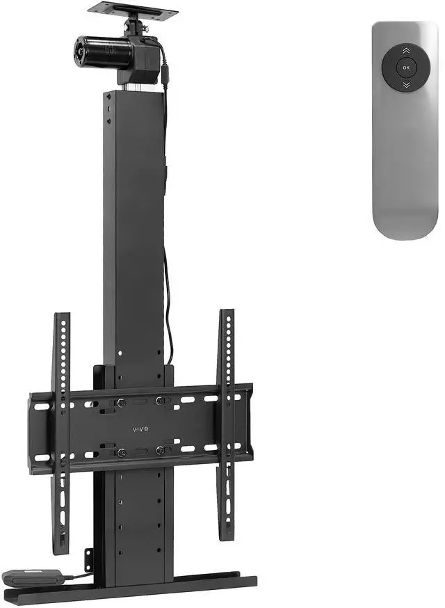 Main image of Black Drop Down Ceiling TV Mount for 32 to 55 in Screens, MOUNT-E-DN55 | Motorized Flip Down TV Mount, Electric Television Bracket with Remote Control, Compact Design for Enclosures, Holds 99 lbs