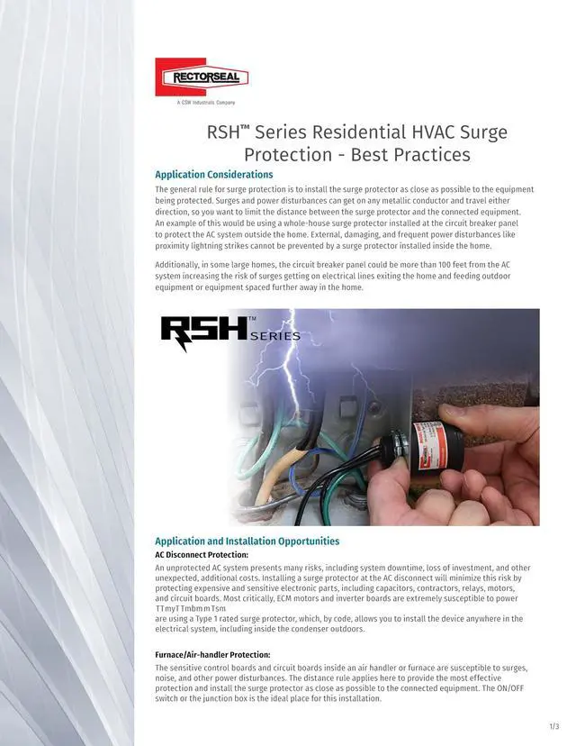 Alt view image 4 of 4 - RSH Surge Protectors 96416 Surge Protector, Multi-Use, Electrical, 120-240 VAC