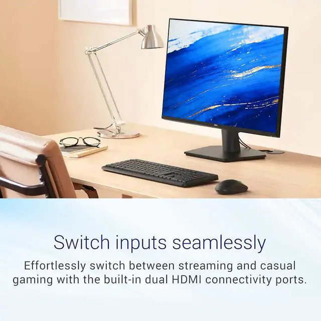 Alt view image 7 of 7 - 27" FHD 144Hz Monitor, Height Adjustable, IPS LCD Monitor, 1ms MPRT, FreeSync, Ultra Thin bezels, 1000:1, Anti Glare, Low Blue Light, Flicker Free, VESA 2 x HDMI, Black