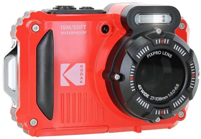 Alt view image 5 of 6 - PIXPRO WPZ2 Rugged Waterproof Shockproof Dustproof WiFi Digital Vlogging Camera 16MP (Red) Bundle with 64GB Memory Card + Vlogger Tripod + Bag + Cleaning Kit + More Accessories