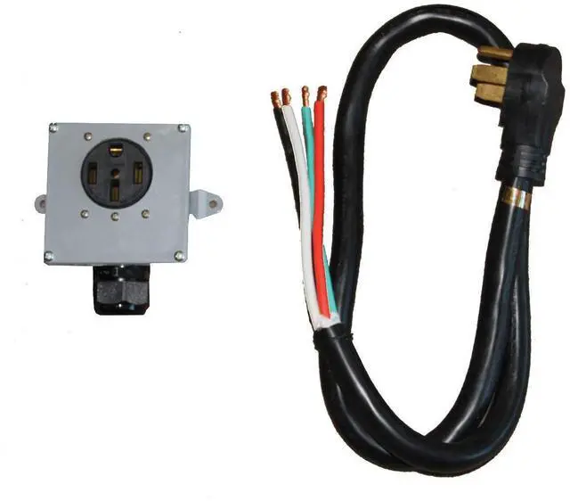 Main image of 50A Autoformer Internal Wiring Kit, 5 ft Cable, Weatherproof | Clean in-bay hardwire install with 5 ft power cable, male plug & mountable receptacle