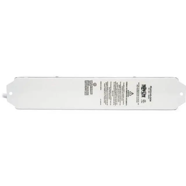 Alt view image 5 of 5 - Outlet Strip, Hospital Grade, 6 5-15R-HG, 5-15P-HG, 7 ft., White PS-607-HG-OEM - 1 Each