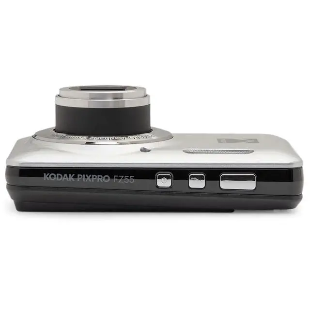 Alt view image 4 of 5 - PIXPRO FZ55 Digital Camera (Silver) | 16MP Sensor, 5X Optical Zoom, 28mm Wide-Angle Lens & Full HD Video | Great for Travel & Beginner Photography (FZ55SR) + 128GB Card + Case + Cleaning Cloth