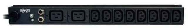 Main image of Basic PDU, 14 Outlets (12 C13, 2 C19), 100-240V, C20, C14/L6-20P/L5-20P/5-20P/5-15P, 1.6/3.8kW, 10 ft. Cord, 1U Rack-Mount Single-Phase PDU (PDUNV)