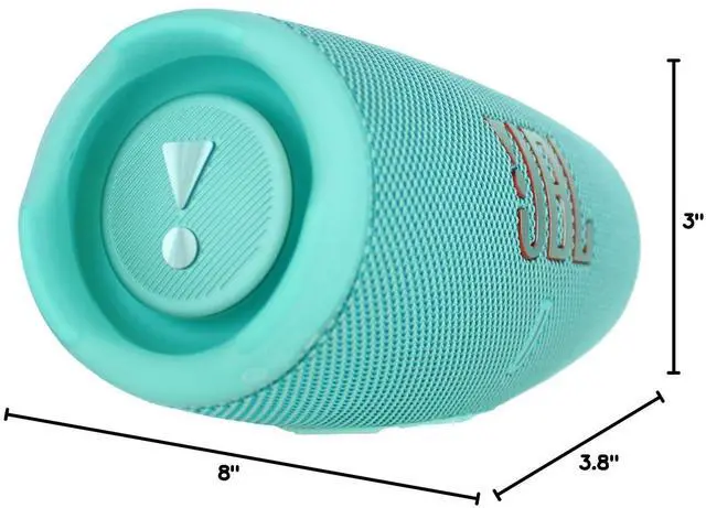 Alt view image 7 of 7 - Charge 5 Wireless Bluetooth Speaker (Teal) | Rugged IP67 Waterproof Outdoor Audio with Deep Bass & 20H Playtime | Includes Protective Travel Case for Beach, Hiking, Camping, and More