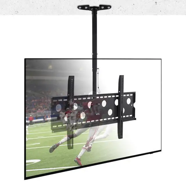 Alt view image 2 of 7 - Ceiling TV Mount for 4298 Inch TVs Full Motion Swivel, Tilt & Height Adjustable Bracket, 220 lb Heavy-Duty Capacity, VESA 800x450, Sloped Ceilings & Corners Home & Commercial Use