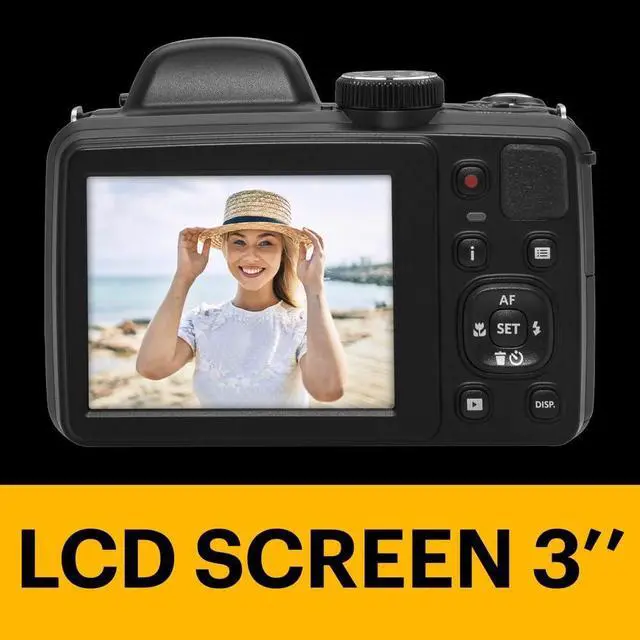 Alt view image 4 of 7 - PIXPRO AZ425 20MP Digital Camera, 42x Optical Zoom, OIS, Black | 1080p Full HD Video, 24mm Wide Angle Lens, 3 Inch LCD, Bridge Camera, Li-Ion Battery, Wildlife and Sports