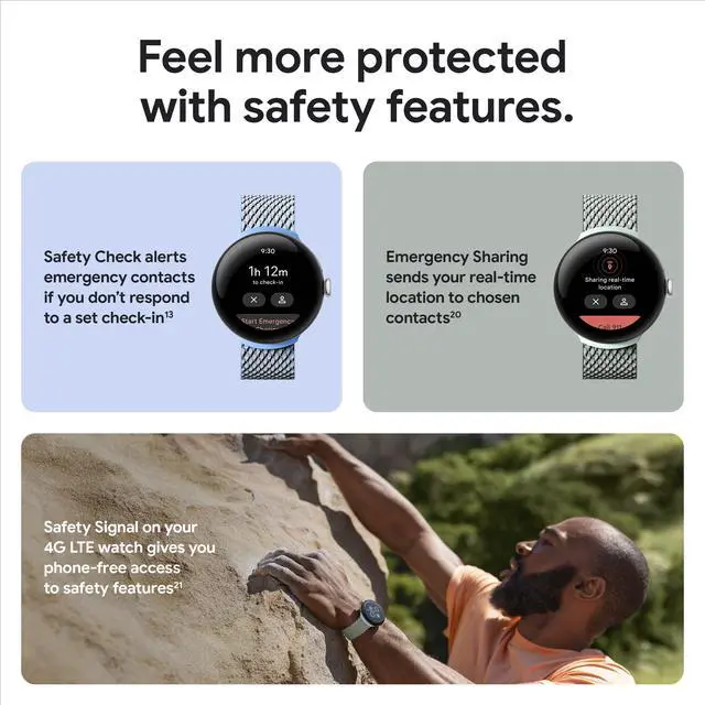 Alt view image 6 of 7 - Pixel Watch 2 (Previous Model) with the Best of Fitbit - Heart Rate Tracking, Stress Management, Safety Features - Android Smartwatch - Champagne Gold Aluminum Case - Hazel Active Band - LTE