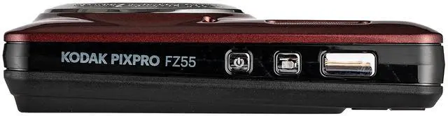 Alt view image 6 of 7 - PIXPRO FZ55 Digital Camera (Red) | 16MP Sensor, 5X Optical Zoom, 28mm Wide-Angle Lens & Full HD Video | Great for Travel & Beginner Photography (FZ55RD) + 128GB Card + Case + Cleaning Cloth