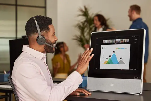 Alt view image 4 of 5 - Headset 721, Wireless Single On-Ear Bluetooth Headphones, Webex Button, USB-A HD Bluetooth Adapter, Soft Case, Carbon Black, 2-Year Limited Liability (HS-WL-721-BUNA-C)