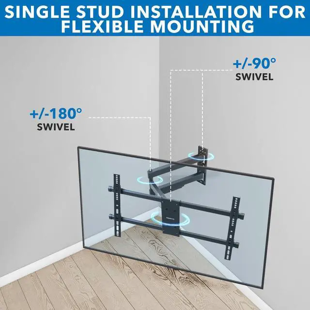 Alt view image 5 of 7 - UL Certified Heavy Duty Full Motion TV Wall Mount for Most 37-80 Inch Flat Screen TVs, Wall Mount Bracket Max VESA 600x400, Holds up to 110lb, Full Motion TV Mount 55 inch, 65 inch, 80 inch