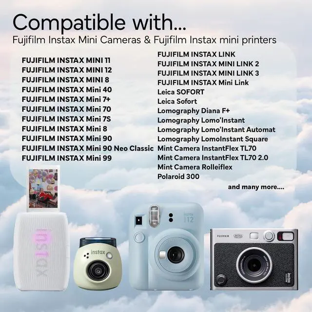 Alt view image 5 of 6 - Instax Mini Instant Camera Film with Sandisk 32 GB USB Flash Drive + 6 x Mini Twin Packs (120 Sheets) and Buzz-Photo Microfiber Cleaning Cloth