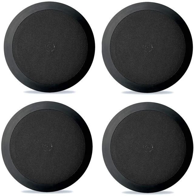 Main image of PDIC81RDBK 8 Inch 250 Watts Flush in-Wall in-Ceiling Black Speakers, with 2 Way Stereo Sounds, Ideal for Custom Installations, Pack of 4